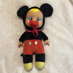 Cry Babies Disney Mickey Mouse Baby Doll Tiny Cuddles Plush - 9''